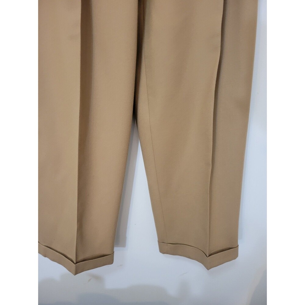 Vintage Lord & Taylor Wool Pants Women's Size 10 Pleated Front High Waist Camel - Picture 11 of 14